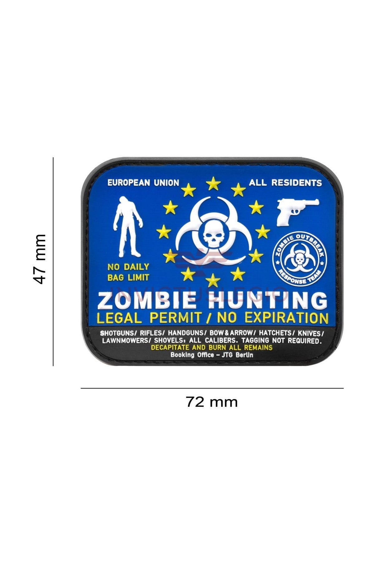JTG ZOMBIE HUNTER RUBBER PATCH - INVICTUSLEGIO