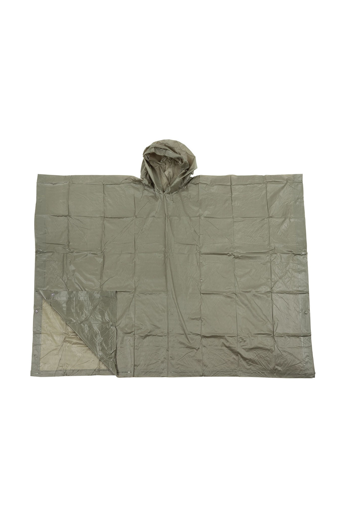 Poncho, vinyle, olive, env. 200 x 127 cm, 0,12 mm