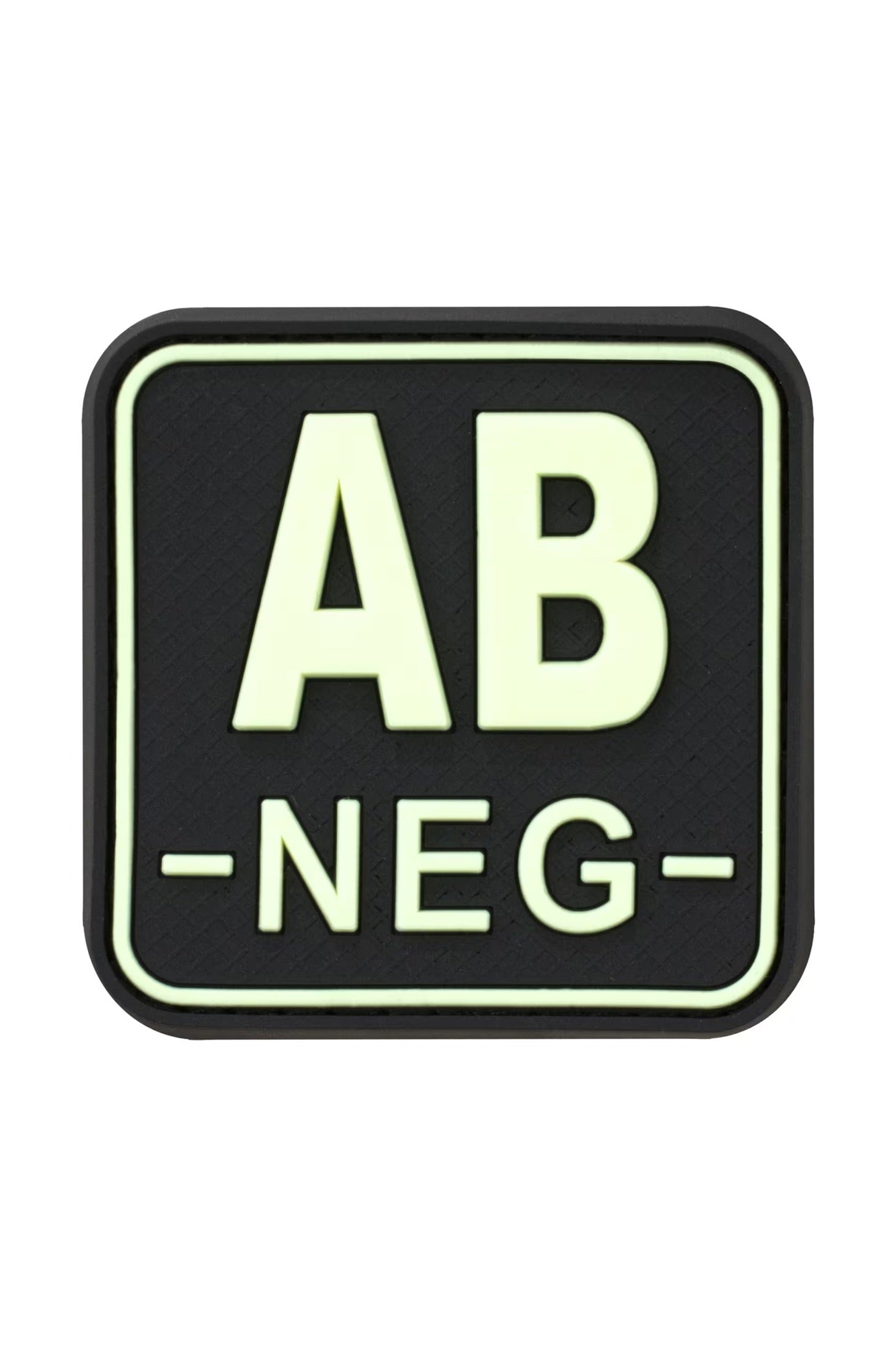 JTG Bloodtype Square Rubber Patch AB Neg