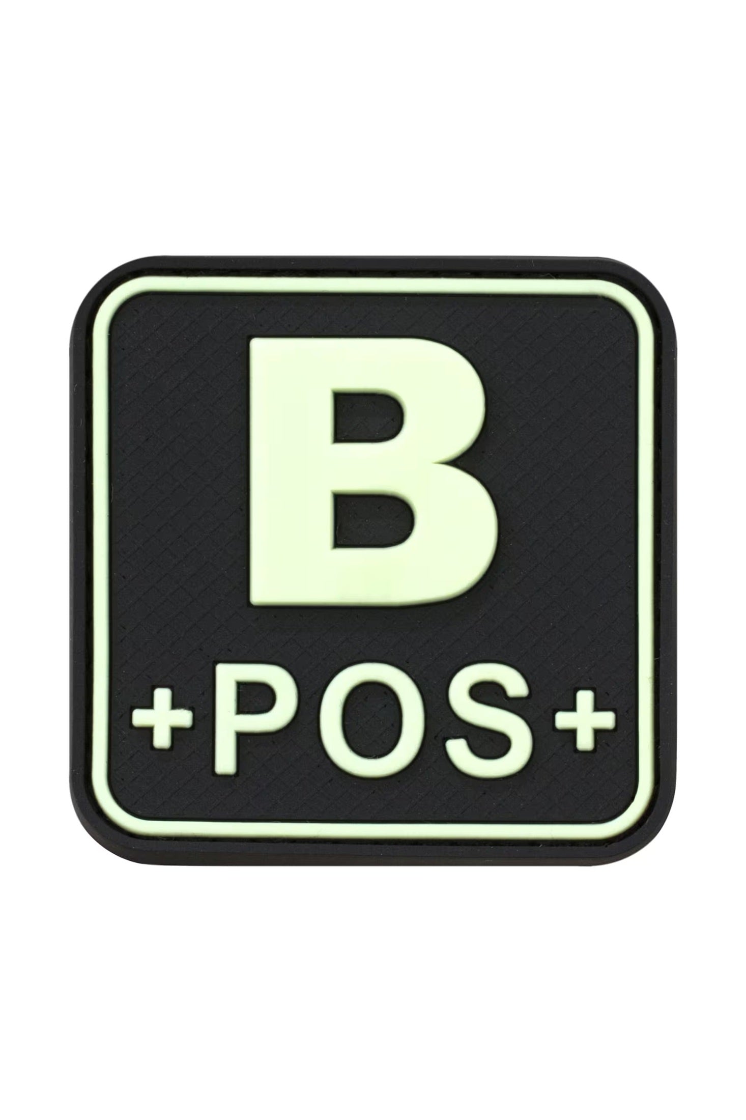JTG Bloodtype Square Rubber Patch B Pos