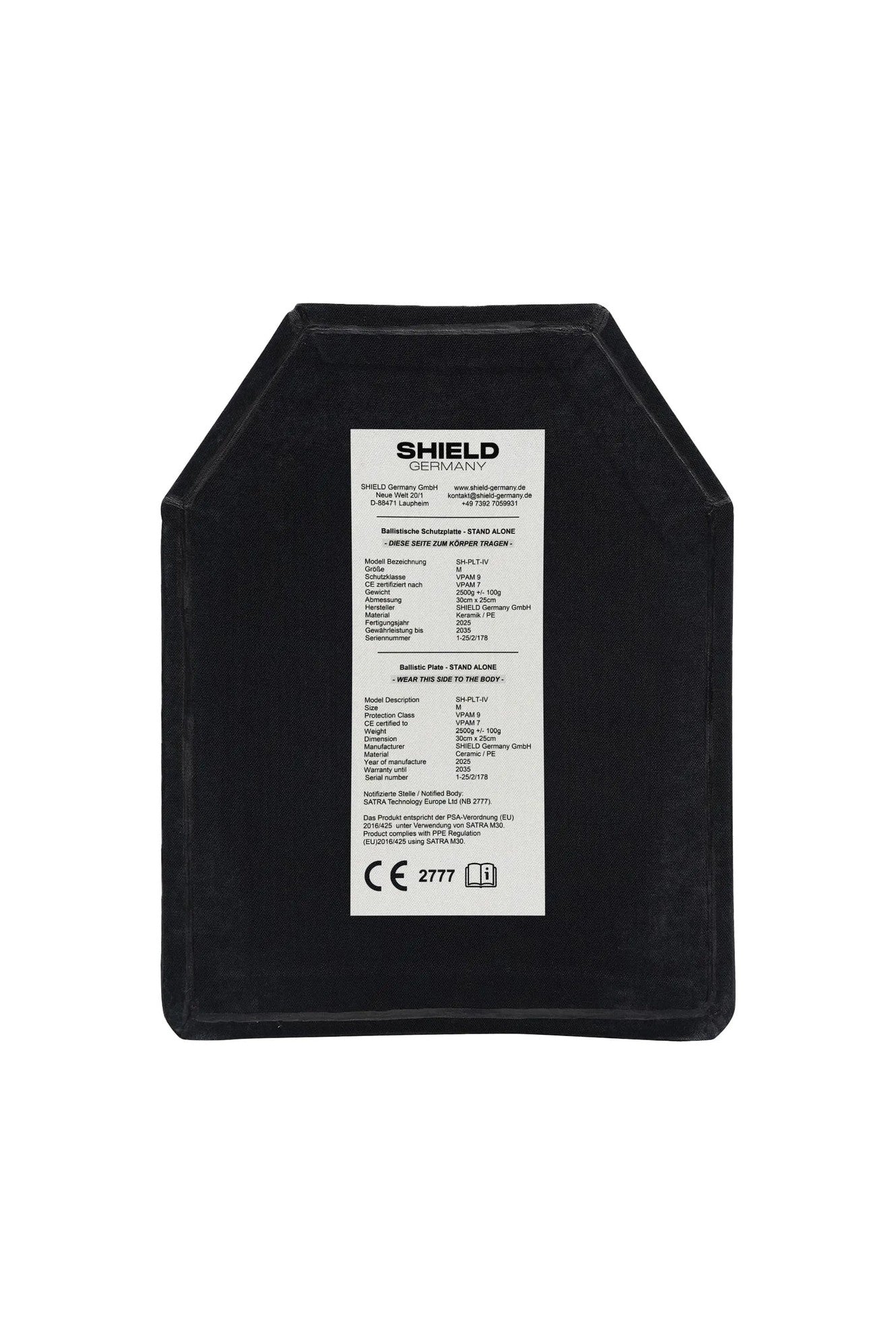 Plaque autonome SK4 / NIJ IV
