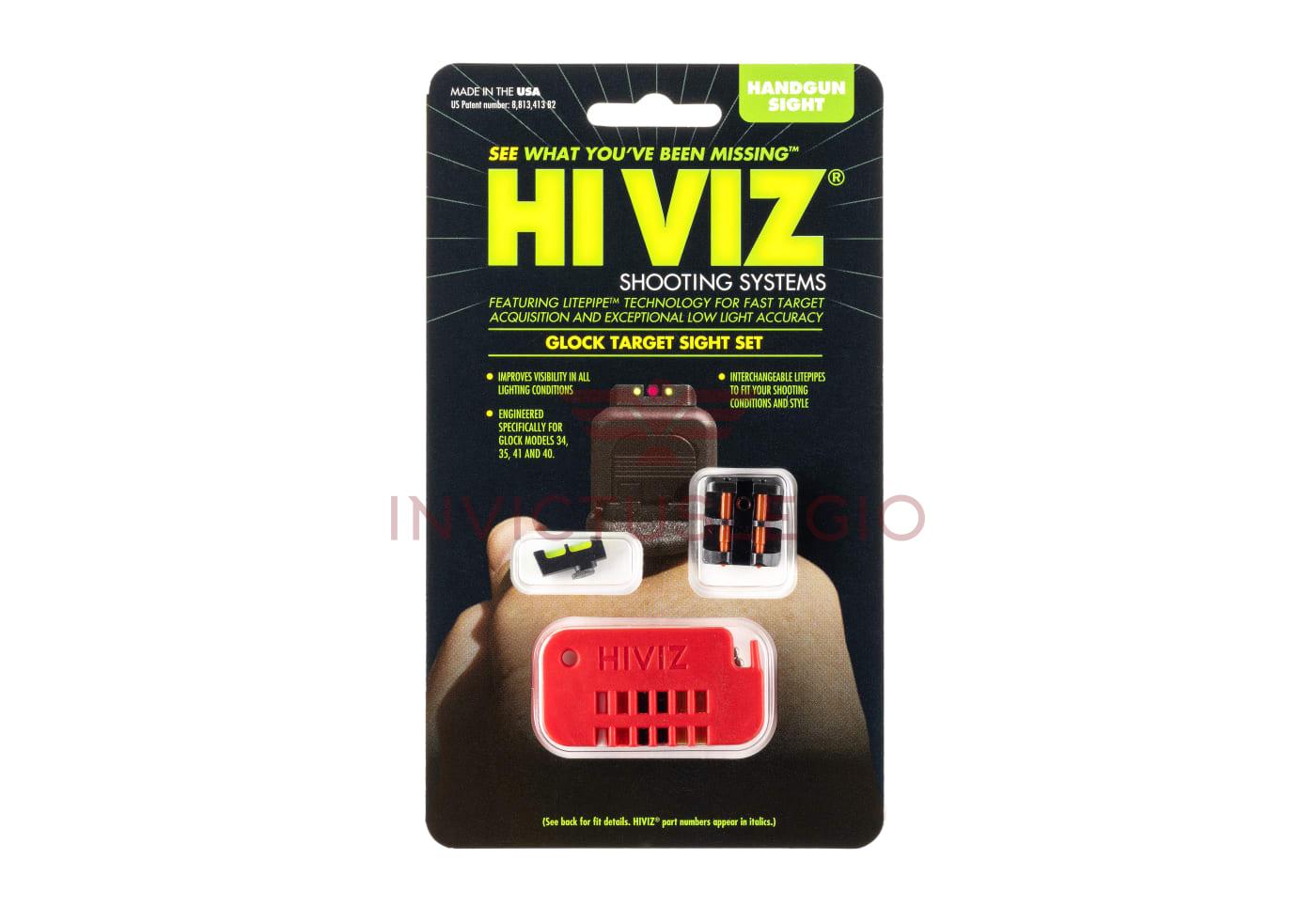 HIVIZ FIBER SIGHT SET FOR GLOCK 17/19 - INVICTUSLEGIO