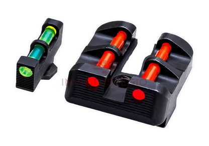 HIVIZ FIBER SIGHT SET FOR GLOCK 17/19 - INVICTUSLEGIO