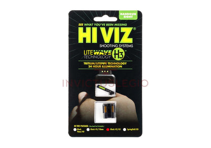 HIVIZ LITEWAVE H3 TRITIUM/LITEPIPE SIGHT SET FOR GLOCK 42/43/48 GLN421 - INVICTUSLEGIO