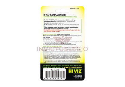 HIVIZ LITEWAVE H3 TRITIUM/LITEPIPE SIGHT SET FOR GLOCK 42/43/48 GLN421 - INVICTUSLEGIO