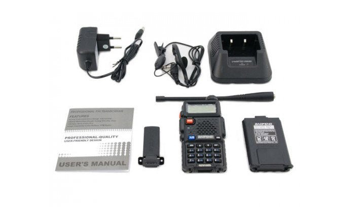 BaoFeng - VHF/UHF UV-5R HTQ Duobander PTT Radio - 5 W - INVICTUSLEGIO