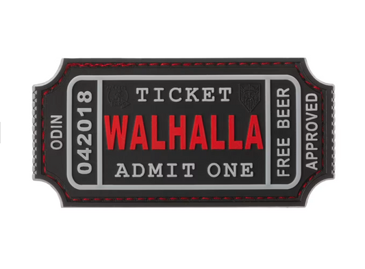 JTG Large Walhalla Ticket Rubber Patch