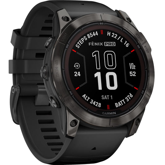 fēnix® 7X Pro – Sapphire Solar Edition, Schwarz/Carbongrau Titan mit QuickFit®-Silikon-Armband 26 mm - INVICTUSLEGIO