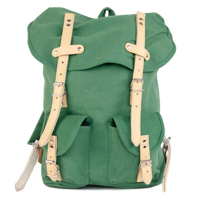 Cotton Hiking Backpack with Real Leather Stripping 15L ESSL - INVICTUSLEGIO