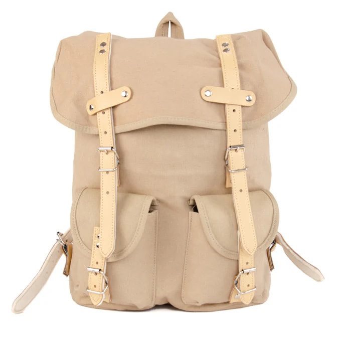 Cotton Hiking Backpack with Real Leather Stripping 15L ESSL - INVICTUSLEGIO