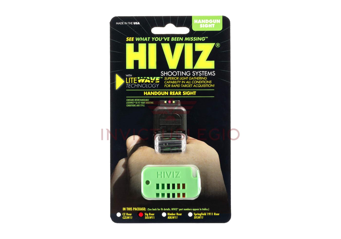 HIVIZ LITEWAVE REAR SIGHT FOR SIG P-SERIES - INVICTUSLEGIO