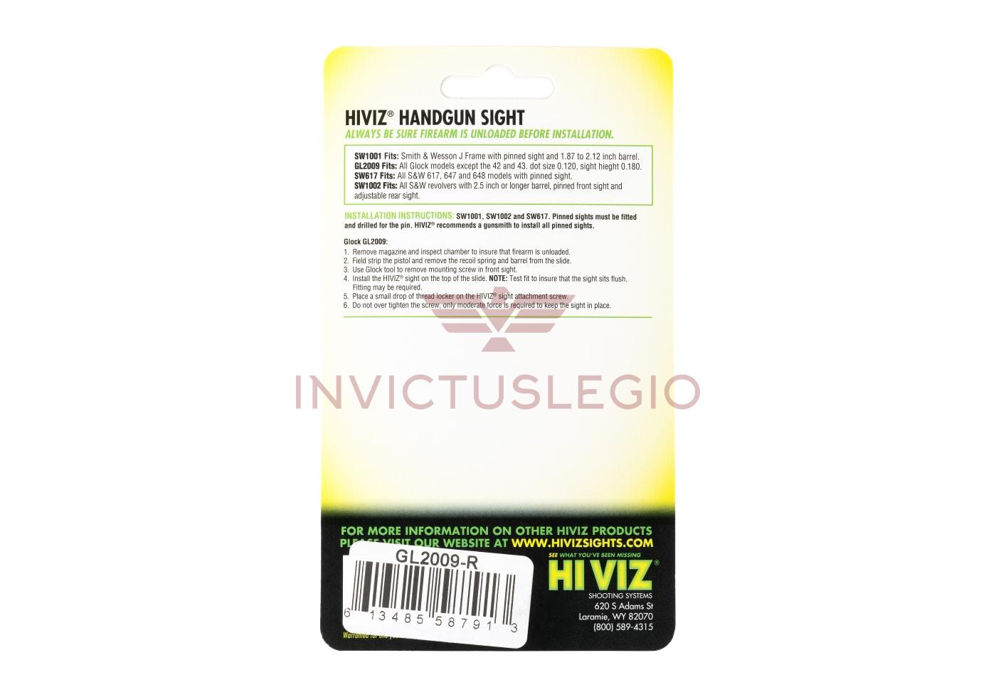 HIVIZ TACTICAL FRONT SIGHT FOR GLOCK GL2009-R - INVICTUSLEGIO