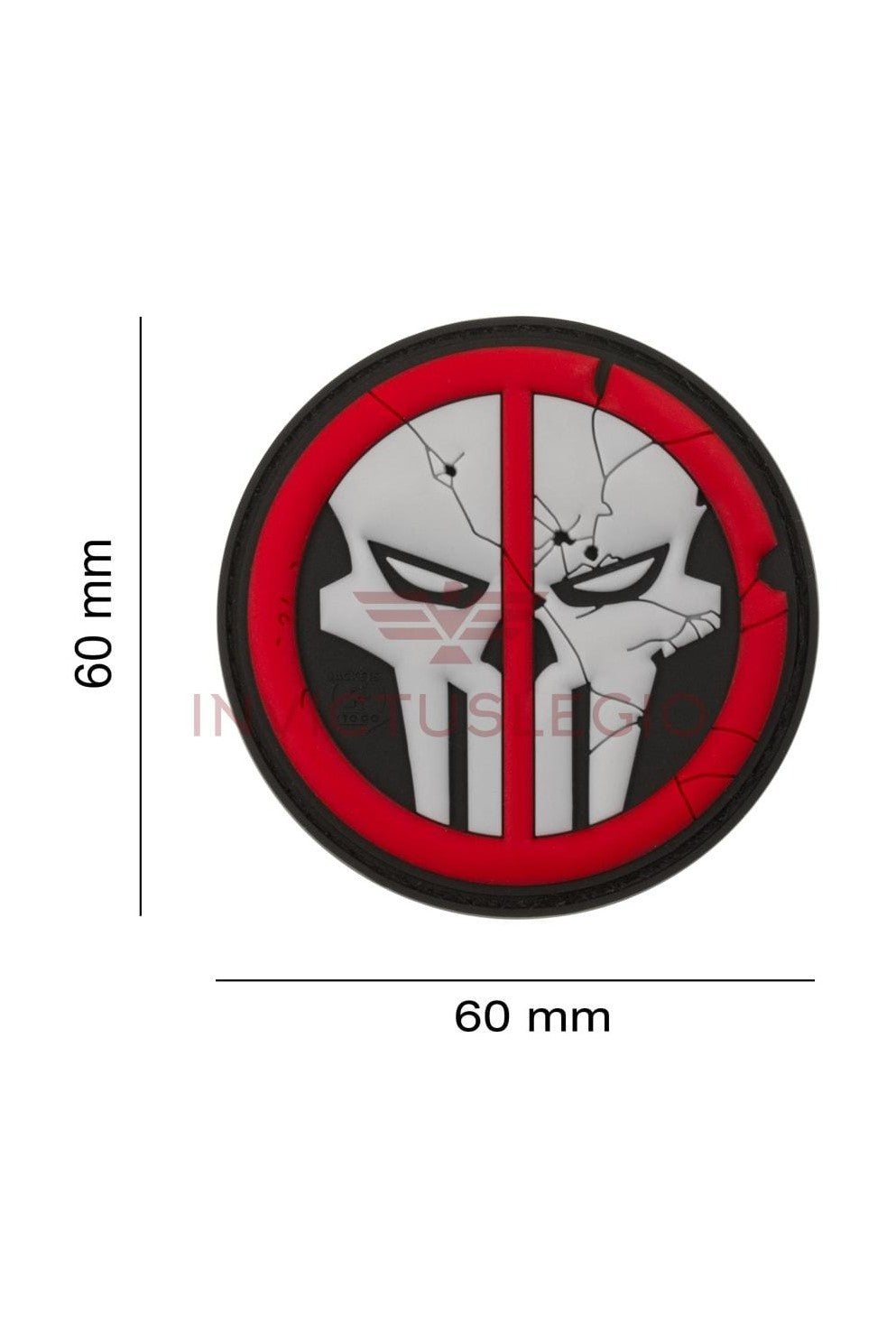 JTG DEATHPOOL SKULL RUBBER PATCH - INVICTUSLEGIO