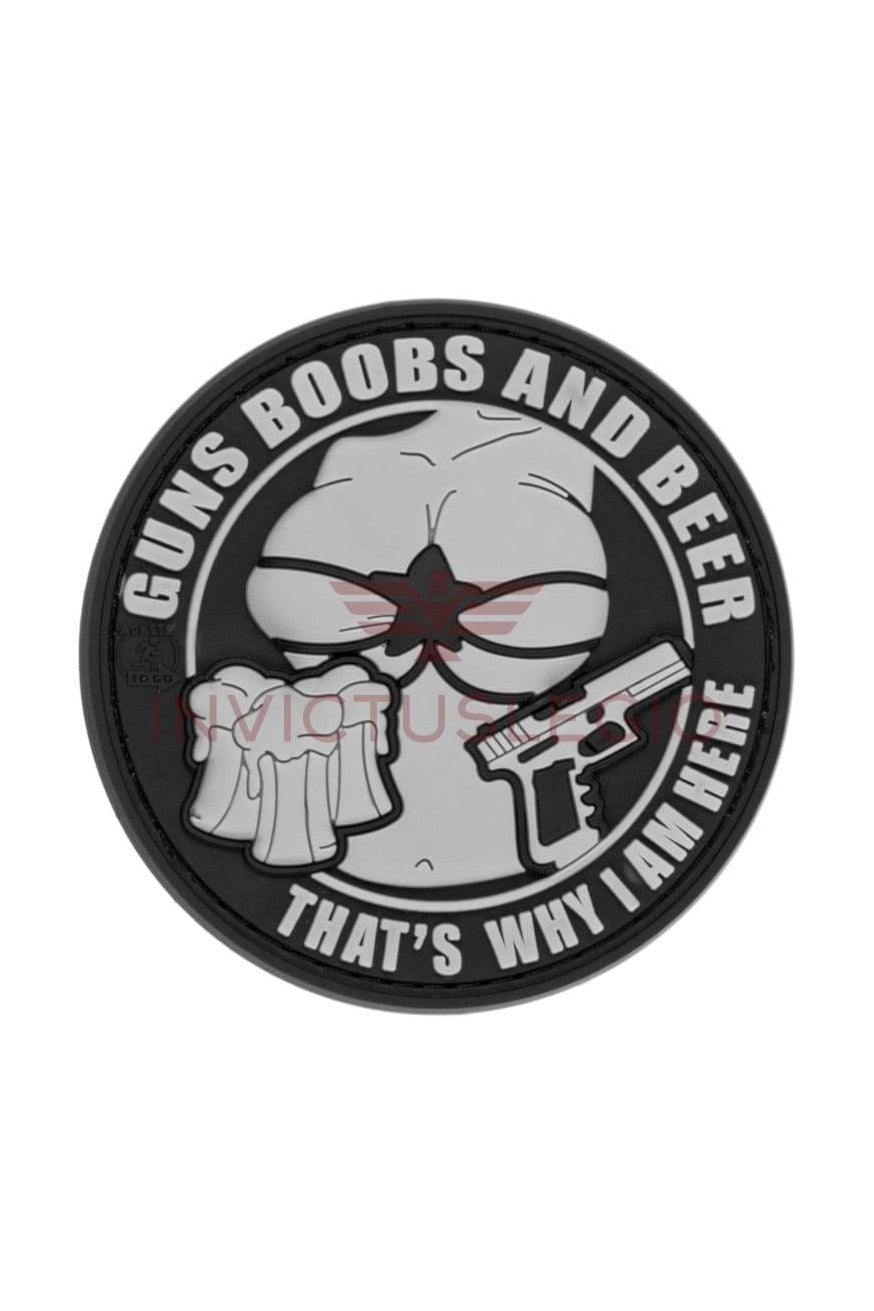 JTG GUNS BOOBS AND BEER RUBBER PATCH - INVICTUSLEGIO