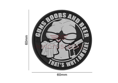 JTG GUNS BOOBS AND BEER RUBBER PATCH - INVICTUSLEGIO