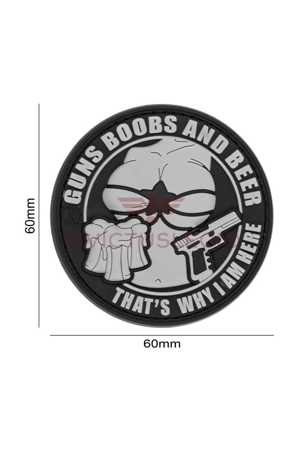 JTG GUNS BOOBS AND BEER RUBBER PATCH - INVICTUSLEGIO