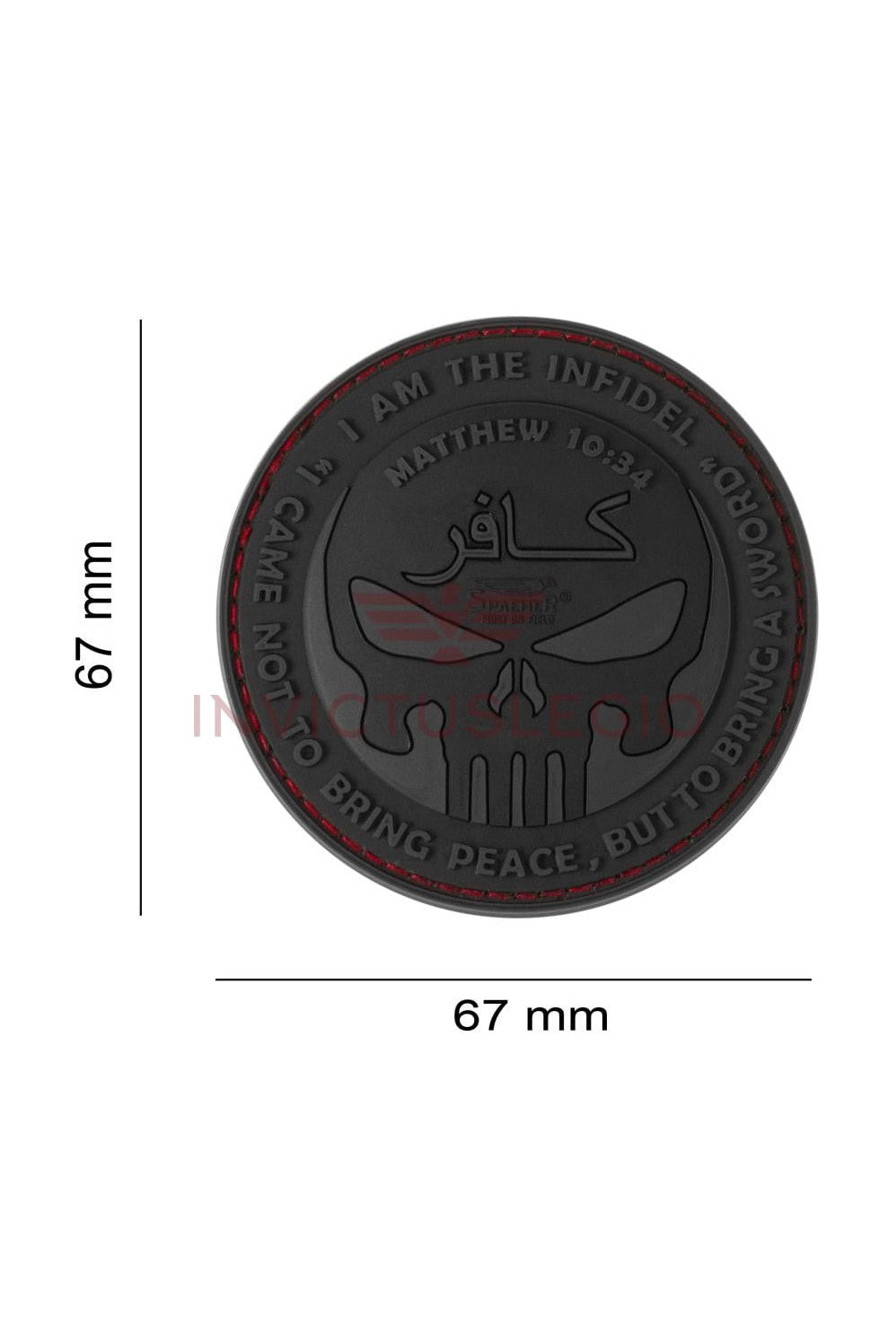 JTG THE INFIDEL PUNISHER RUBBER PATCH - INVICTUSLEGIO