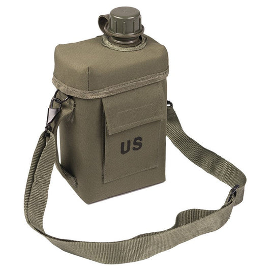 MIL-TEC Feldflasche eckig PATROL 2l mit Hülle und Gurt - INVICTUSLEGIO
