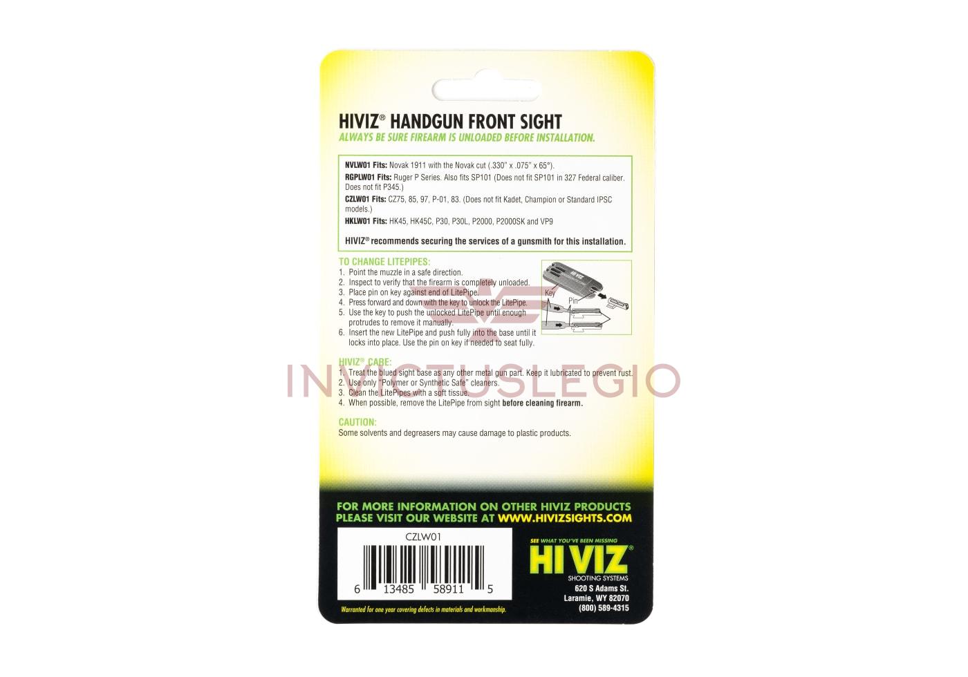 HIVIZ LITEWAVE FRONT SIGHT FOR CZ 75/P01 - INVICTUSLEGIO