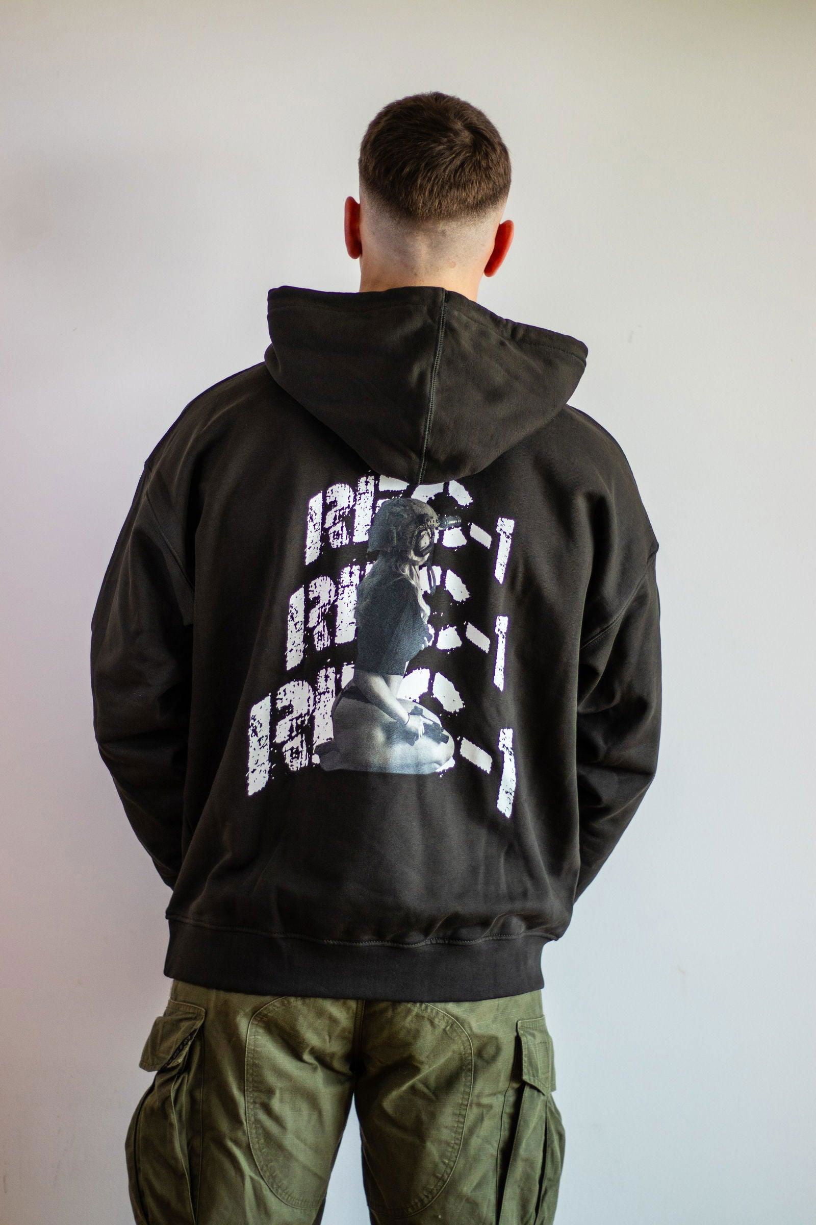 "PSYOPS" Hoodie - Off Black - INVICTUSLEGIO