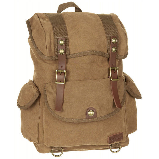 PureTrash Rucksack Canvas, "PT", Braun - INVICTUSLEGIO