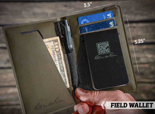 Rite in the Rain - Wasserdichte Brieftasche Monsoon Field Wallet - Olive/Schwarz - INVICTUSLEGIO
