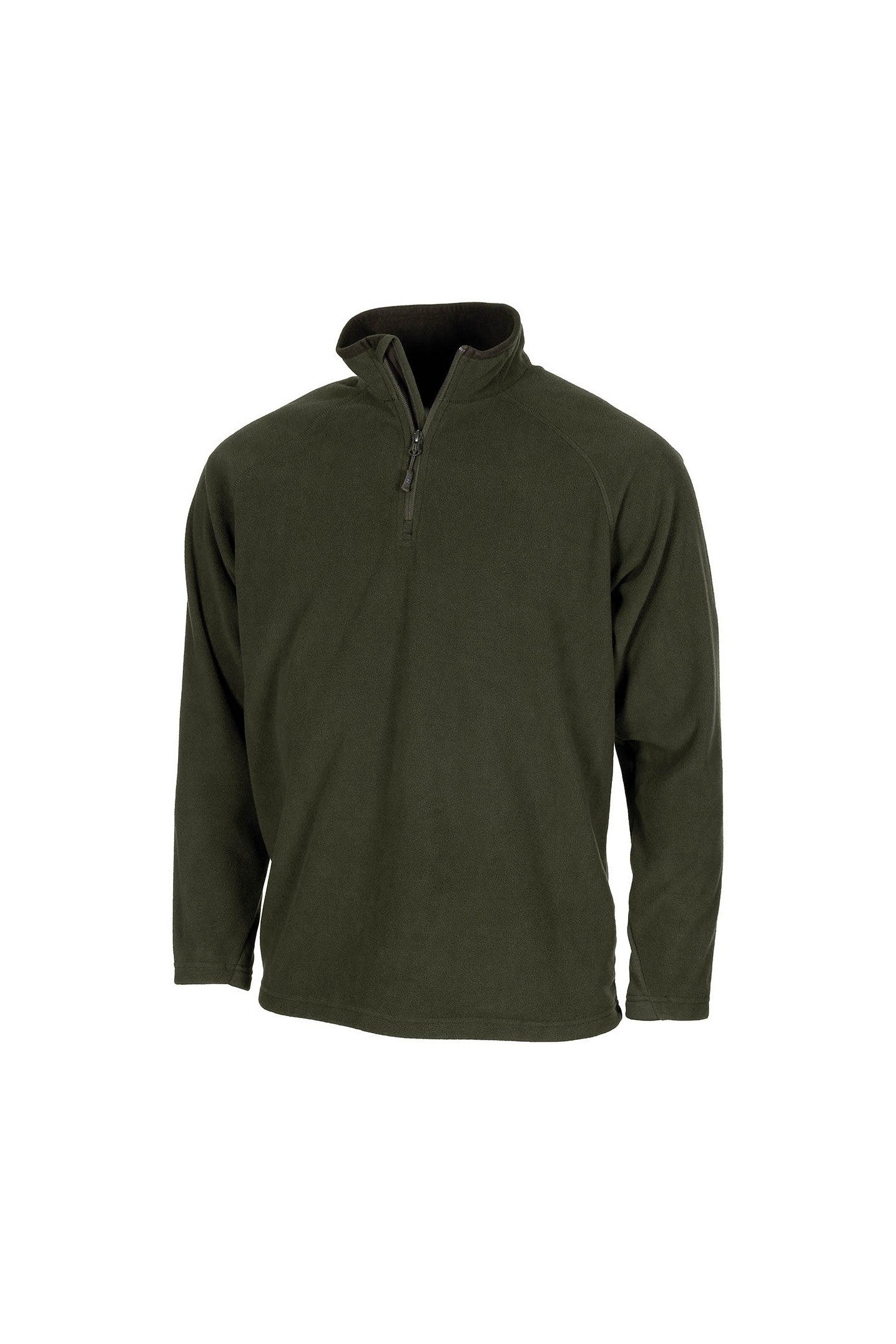 Shirt, "Troyer", Microfleece, langarm, oliv, 200 g/m² - INVICTUSLEGIO