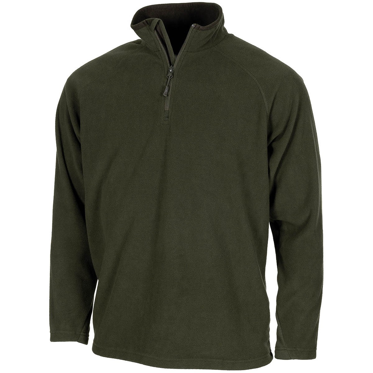 Shirt, "Troyer", Microfleece, langarm, oliv, 200 g/m² - INVICTUSLEGIO
