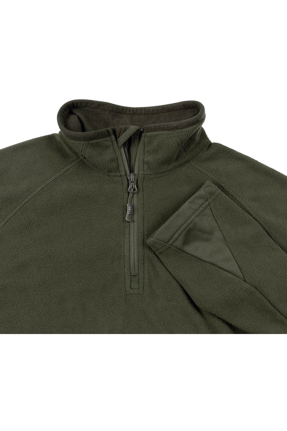 Shirt, "Troyer", Microfleece, langarm, oliv, 200 g/m² - INVICTUSLEGIO