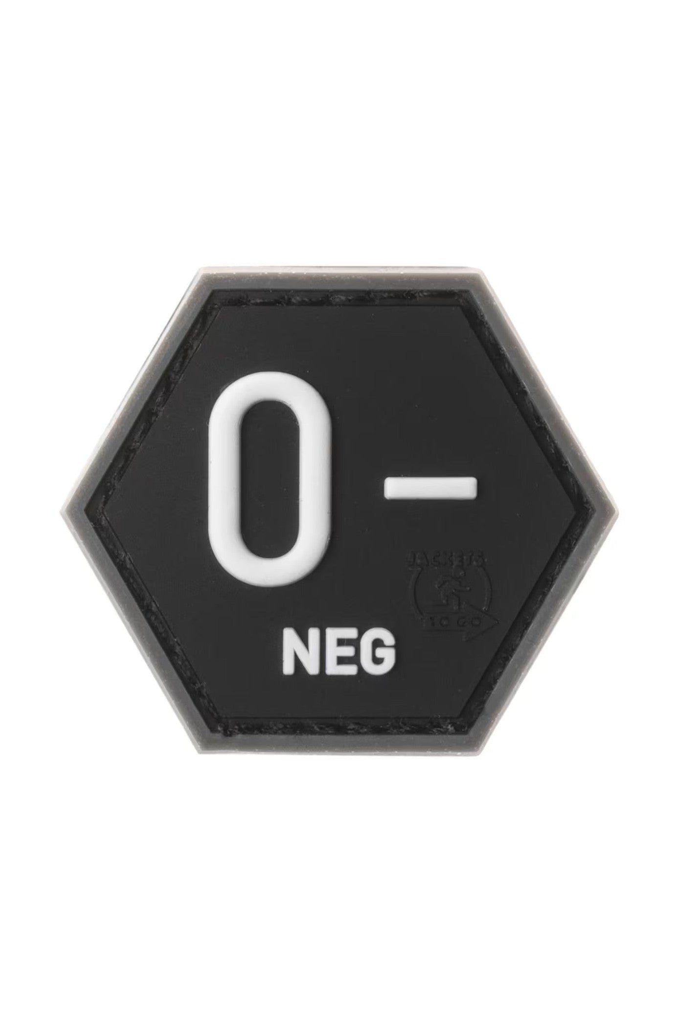 JTG Bloodgroup Hexagon Rubber Patch 0 Neg