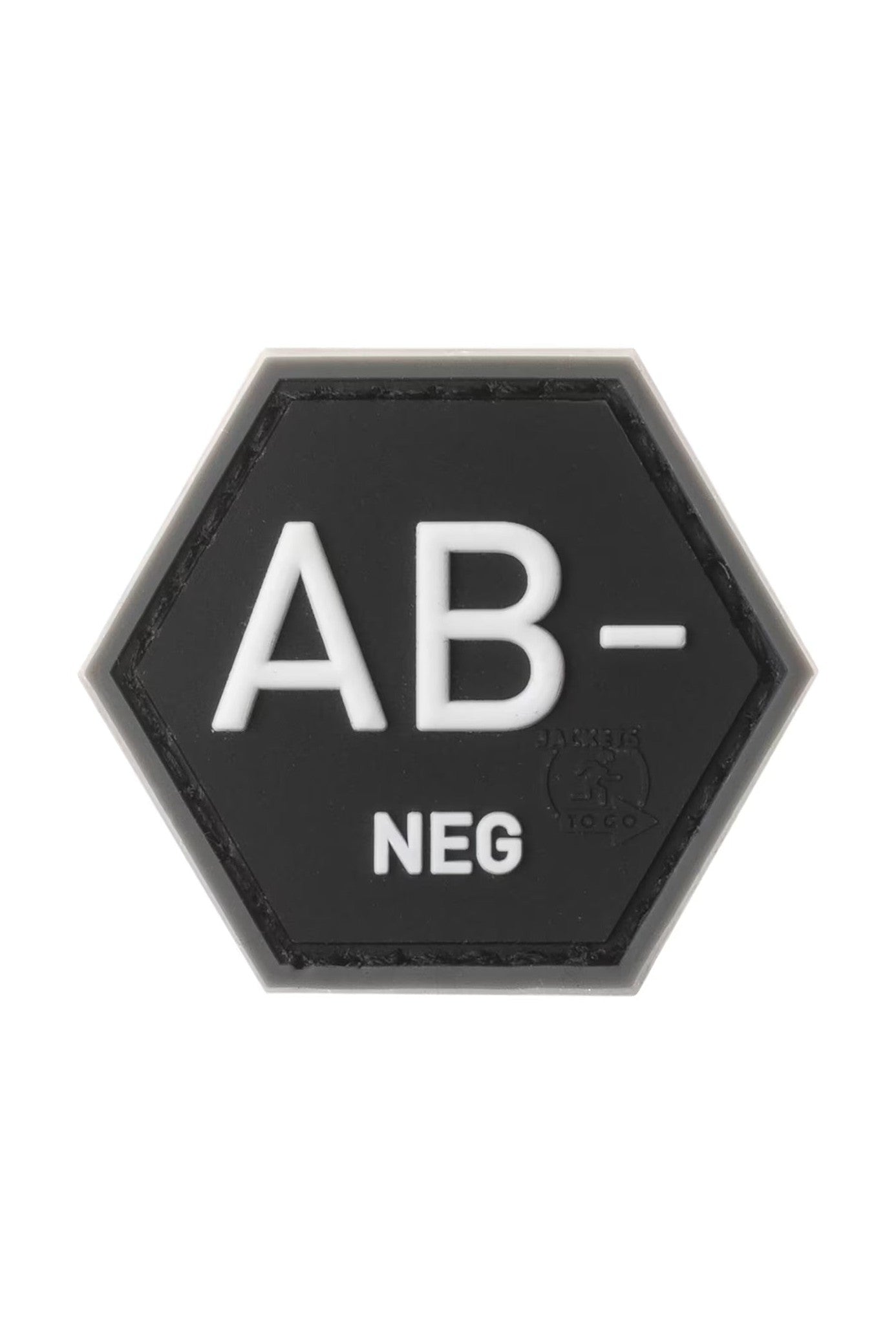 JTG Bloodgroup Hexagon Rubber Patch AB Neg