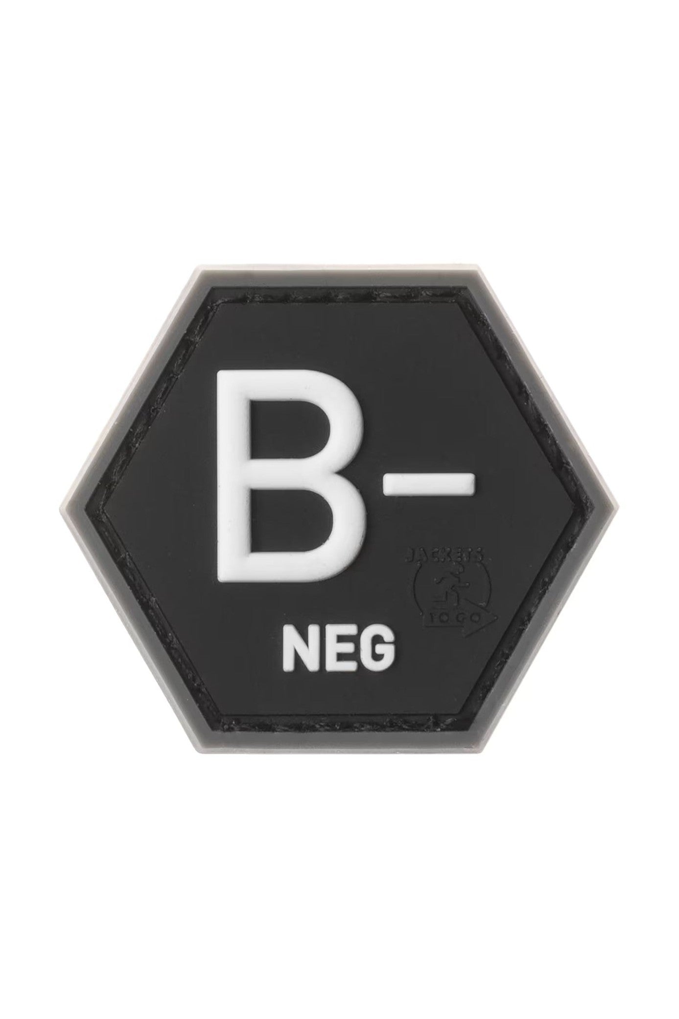 JTG Bloodgroup Hexagon Rubber Patch B Neg