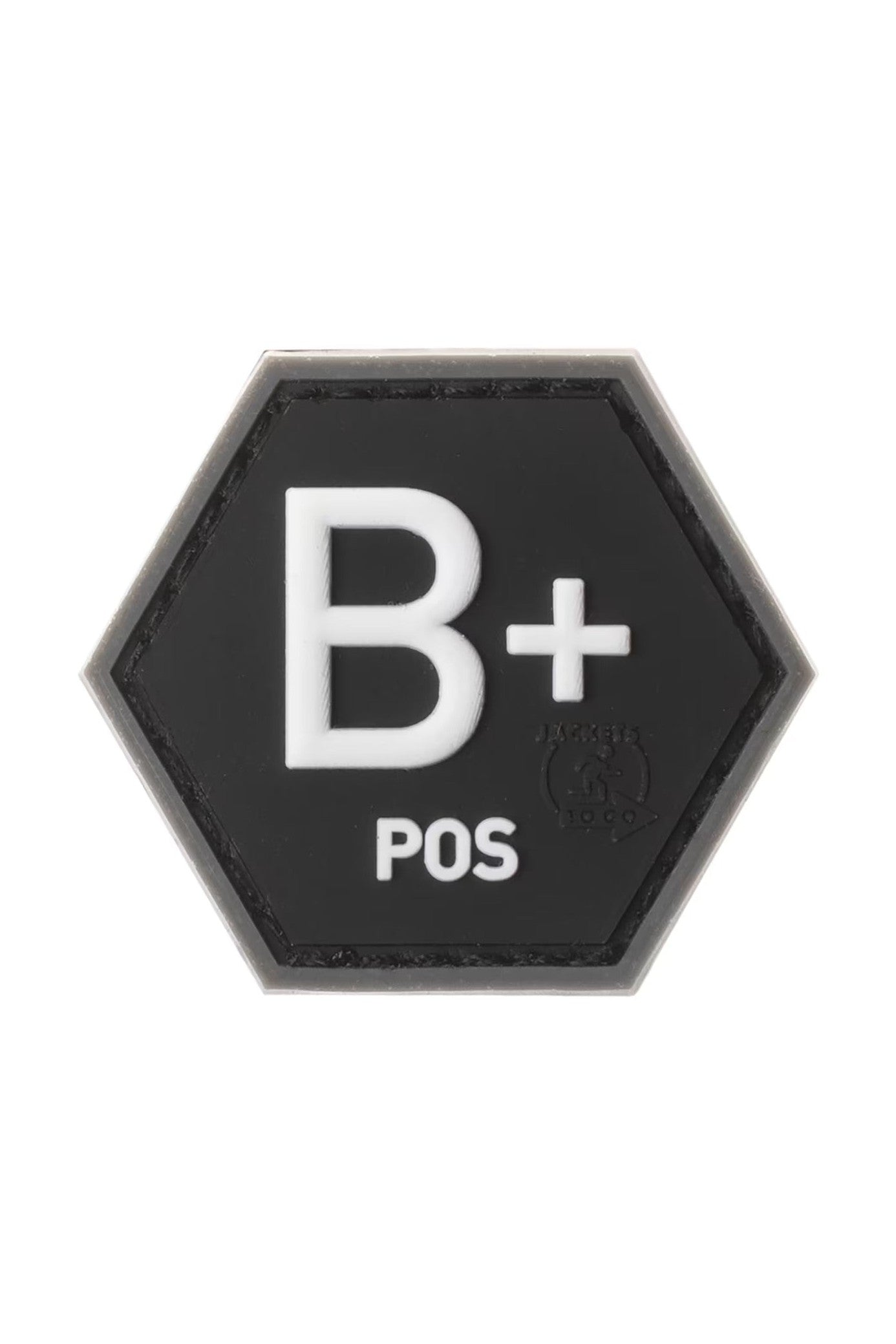 JTG Bloodgroup Hexagon Rubber Patch B Pos