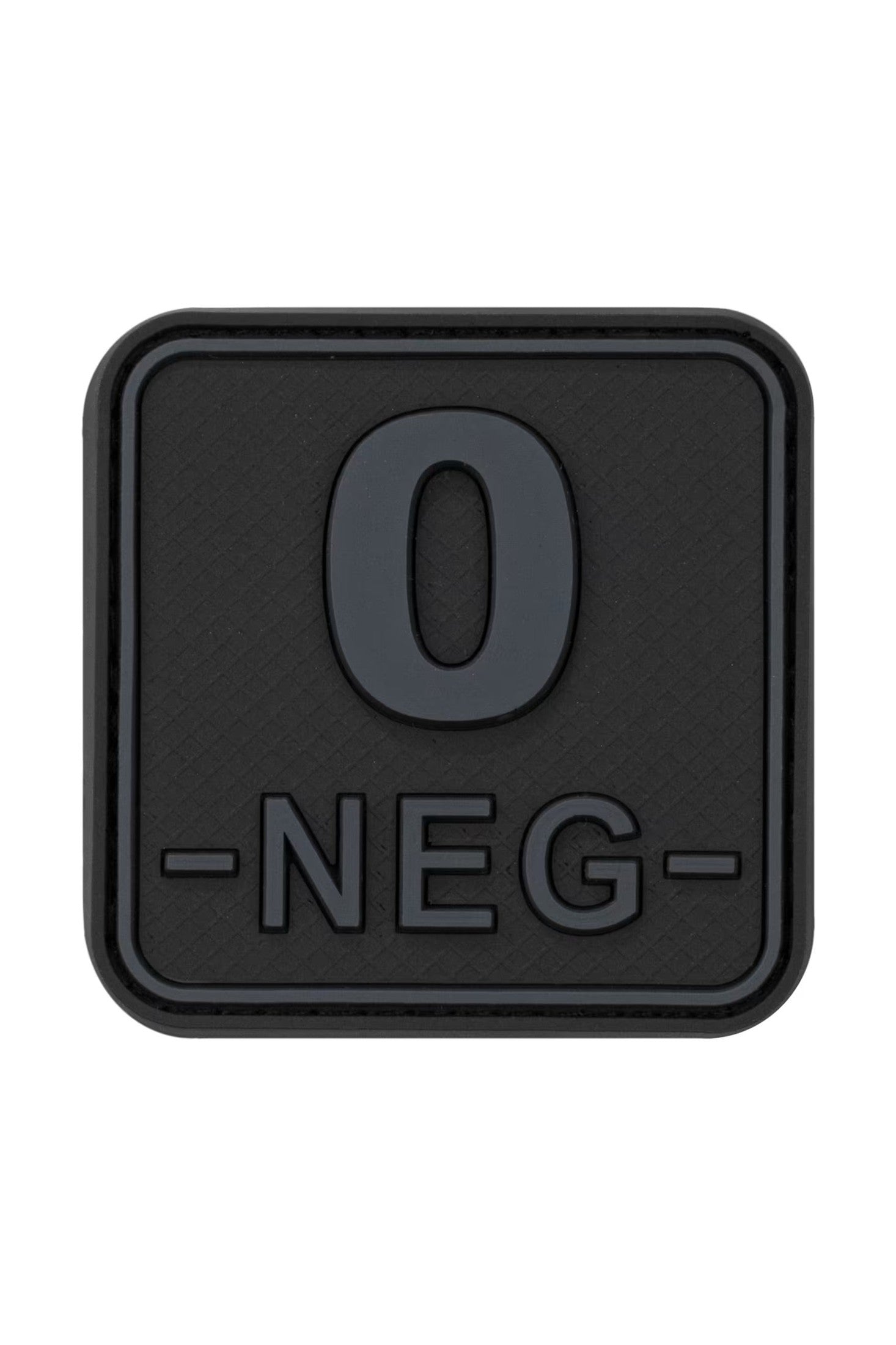 JTG Bloodtype Square Rubber Patch 0 Neg