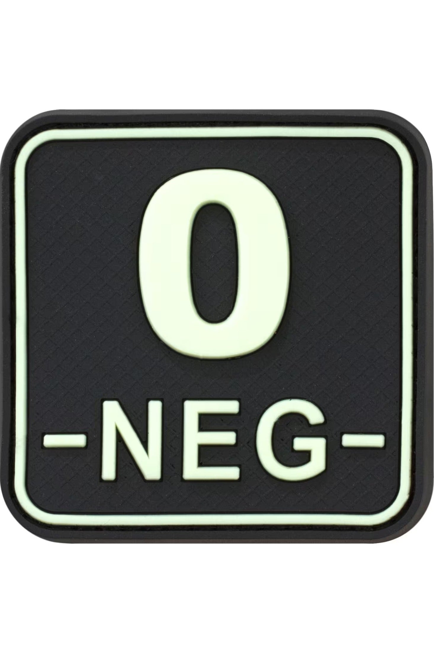 JTG Bloodtype Square Rubber Patch 0 Neg