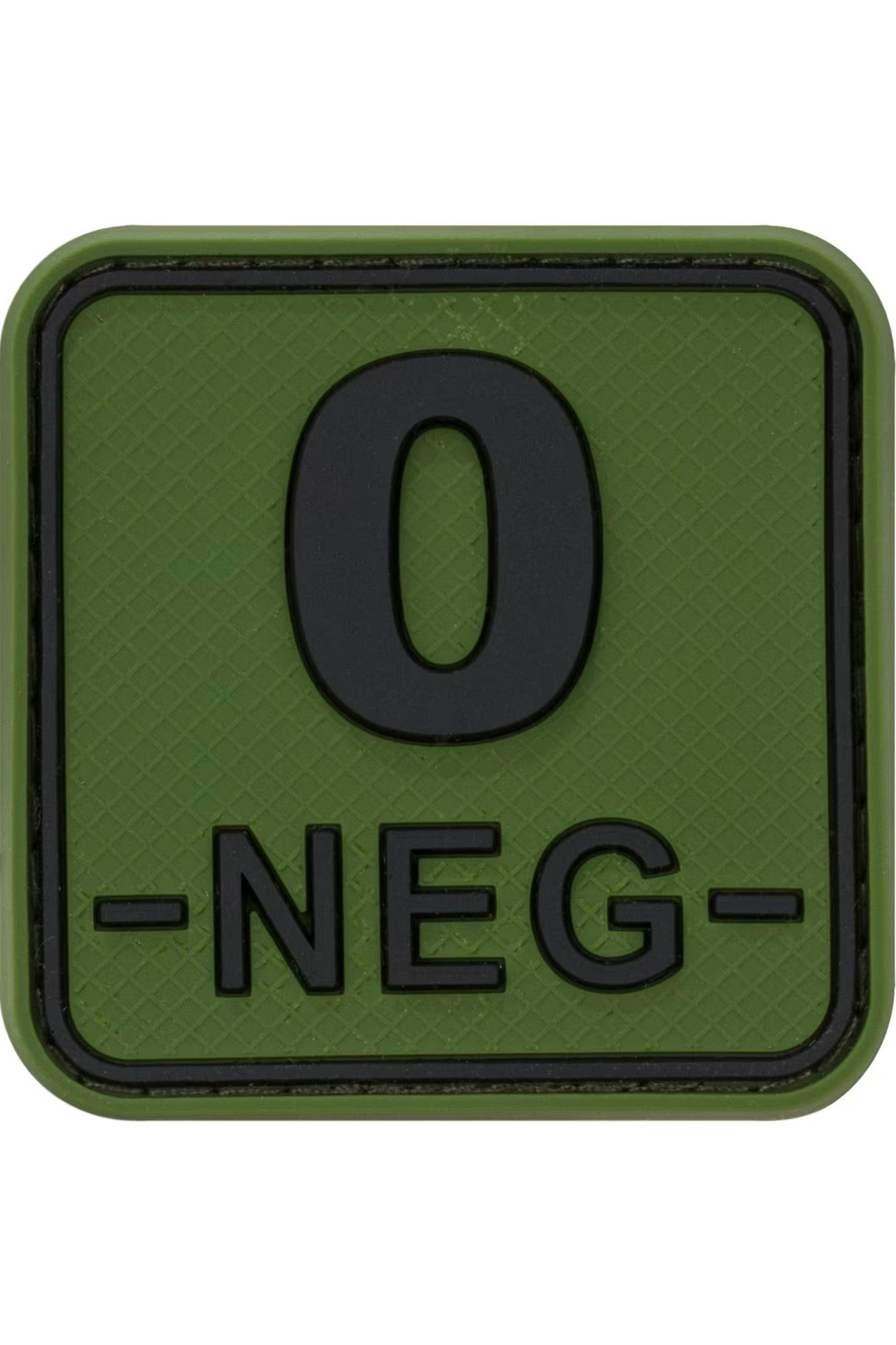 JTG Bloodtype Square Rubber Patch 0 Neg