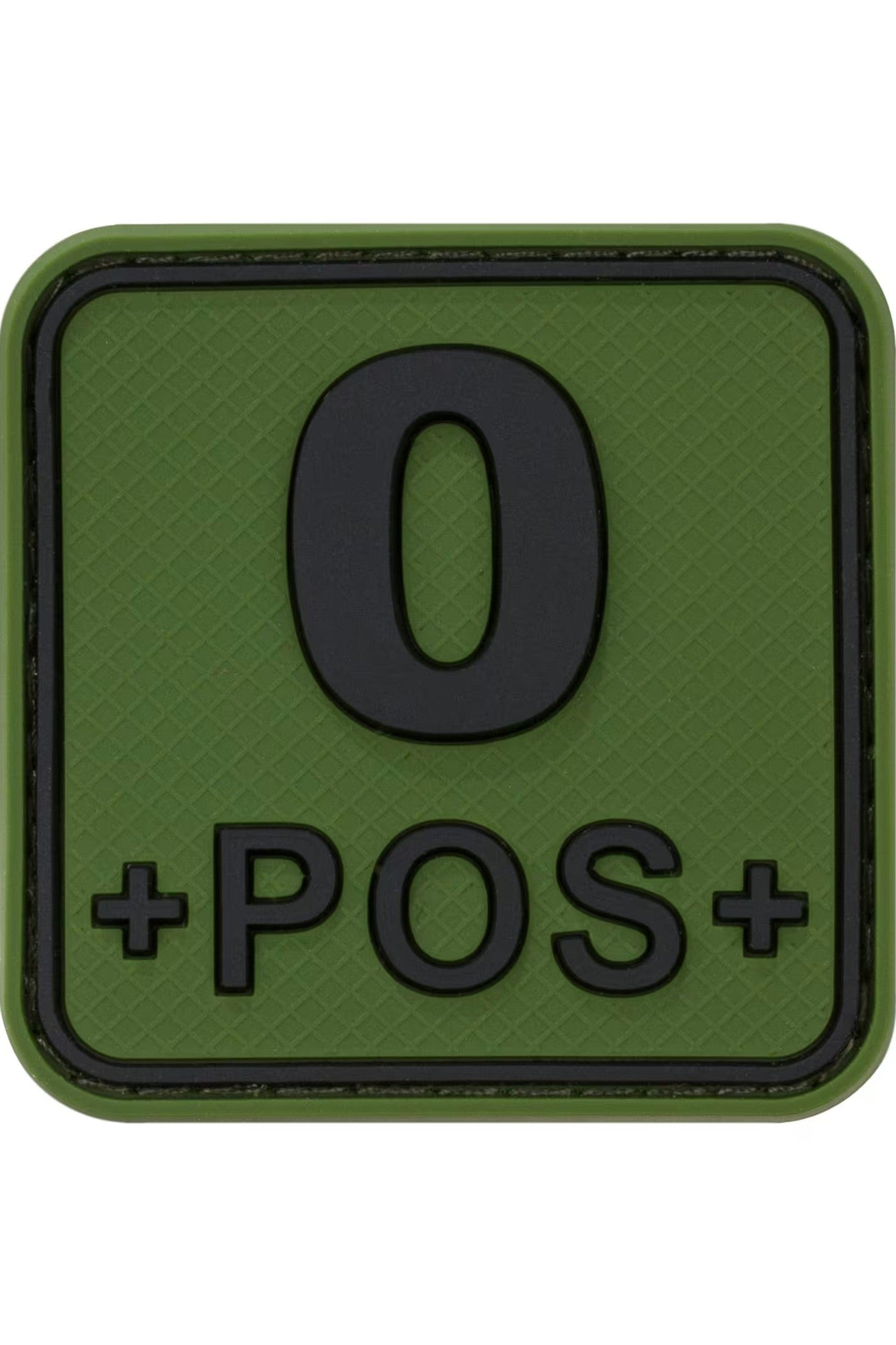 JTG Bloodtype Square Rubber Patch 0 Pos