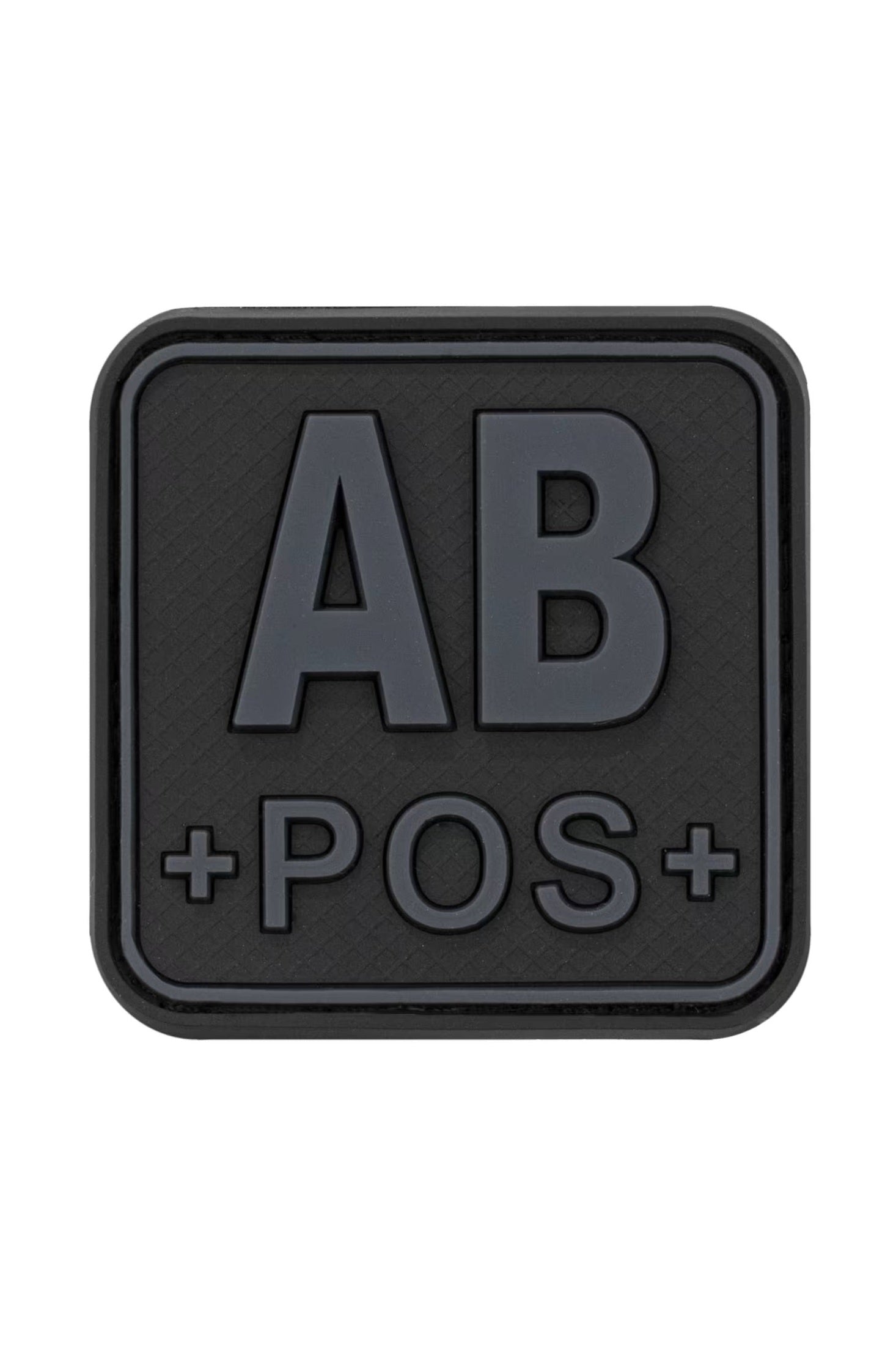 JTG Bloodtype Square Rubber Patch AB Pos