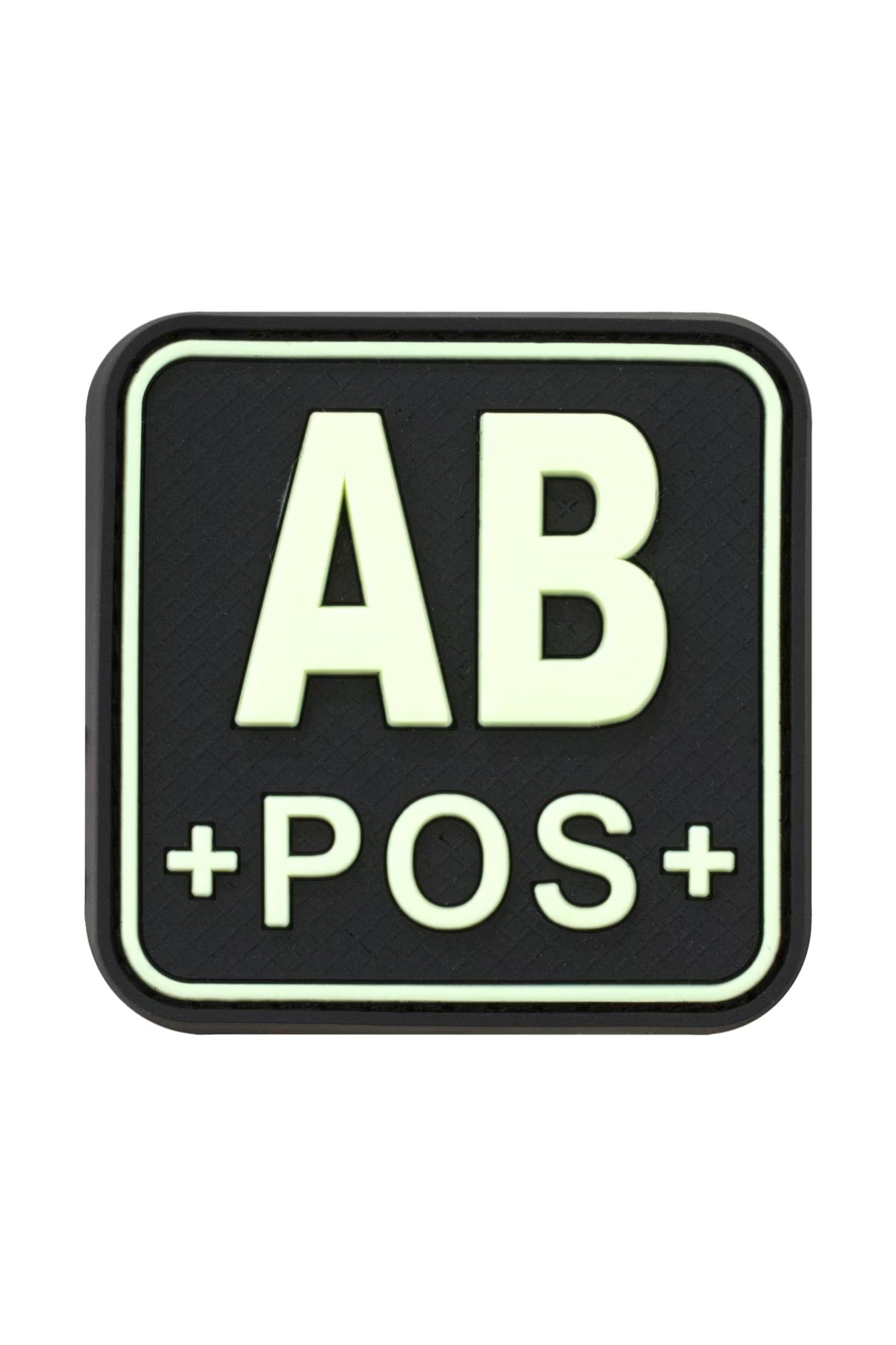 JTG Bloodtype Square Rubber Patch AB Pos