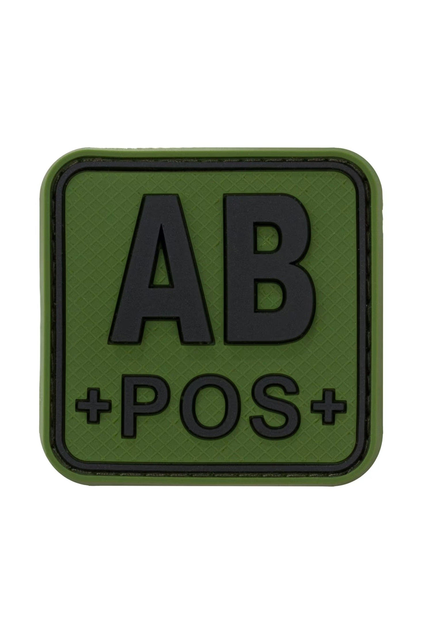 JTG Bloodtype Square Rubber Patch AB Pos