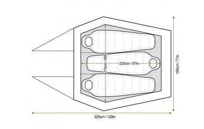 SNUGPAK SCORPION-3 DREIMANNZELT TUNNELZELT